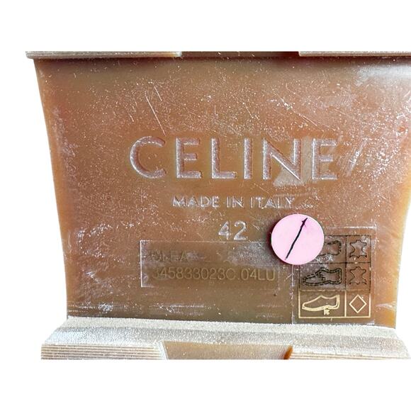 Celine NIB Cléa Triomphe Brown Leather Gladiator Chunky Fisherman Sandals 42 - Picture 10 of 11